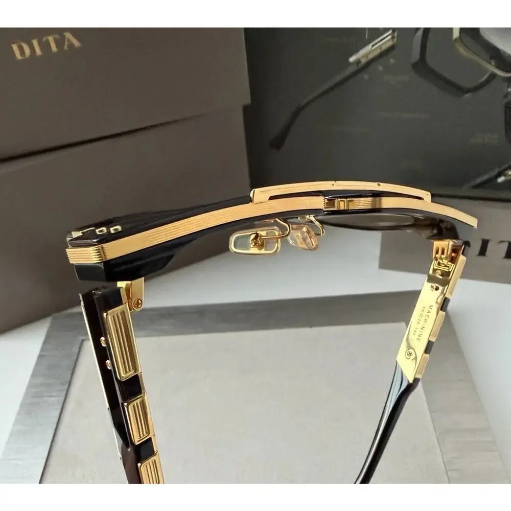 DITA MACH NINE DTS 478 01 Black Yellow Gold Brown Gradient Sunglasses AUTHENTIC